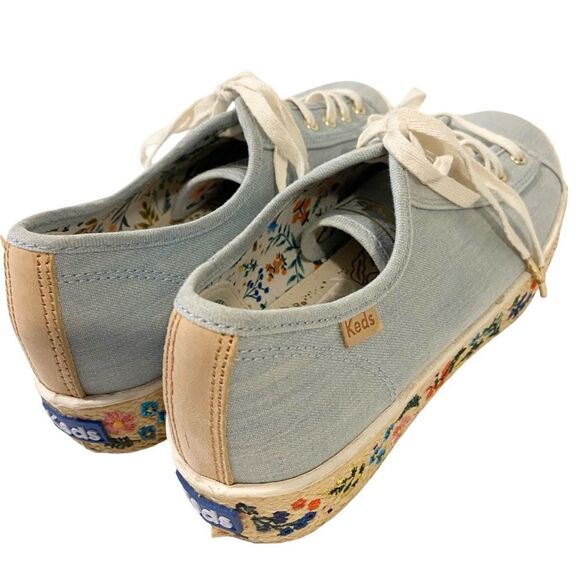 Keds x Rifle Paper Co. Rosalie Embroidered Triple Kick Sneakers in Size US 7 - Picture 8 of 15